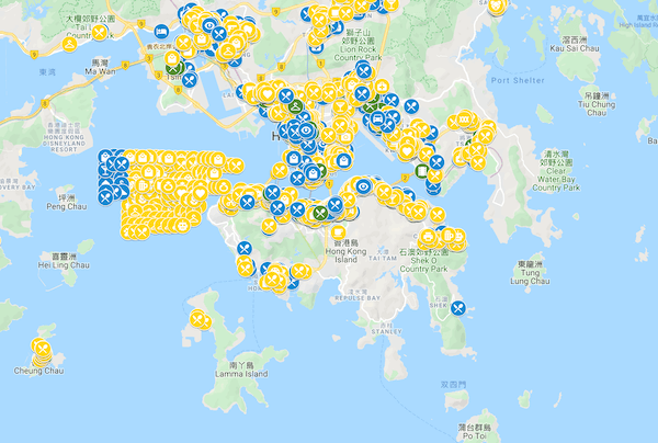 Hong Kong｜「ザラ」が青色に分類され物議　香港で民主派（黄色）と親中派（青色）が2色に色分け　