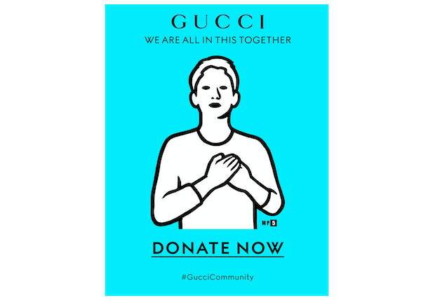 Global｜「グッチ」がCOVID-19に立ち向かうため200万ユーロを寄付　#GUCCICOMMUNITYにも参加呼びかけ