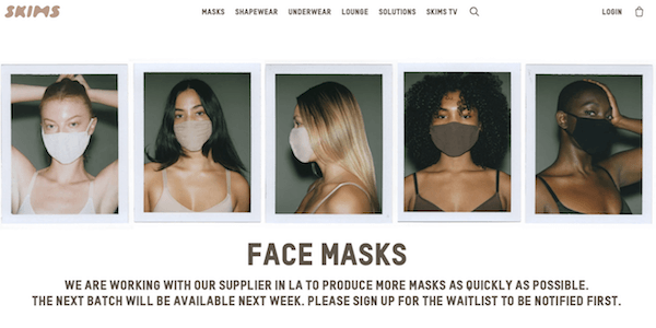 キム・カーダシアンの「スキムス」がシームレスフェイスマスクの販売を開始
