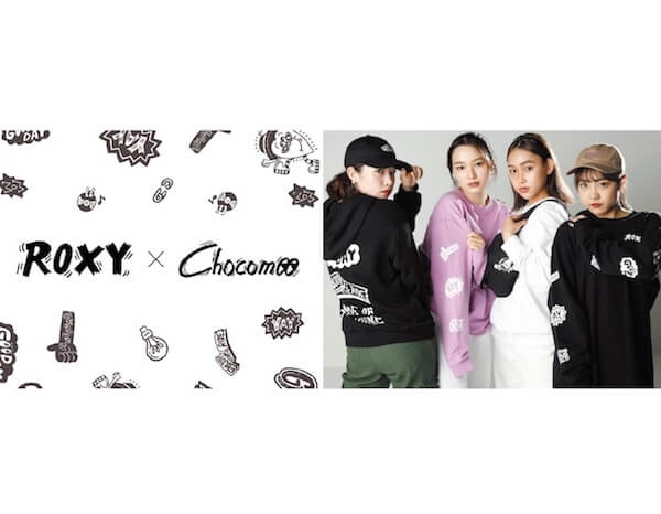 Japan｜「ロキシー」とイラストレーターのChocomooがコラボ　ポップなイラストのフーディやTシャツが登場