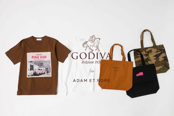 「アダム エ ロペ」と「ゴディバ」がコラボ　ロゴTシャツとトートバッグを発売