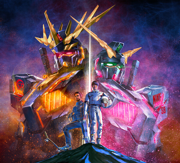 「ナイキSB」とガンダムがコラボシシューズを発売！スケボーの堀米雄斗選手やポール・ロドリゲス選手のビジュアルも