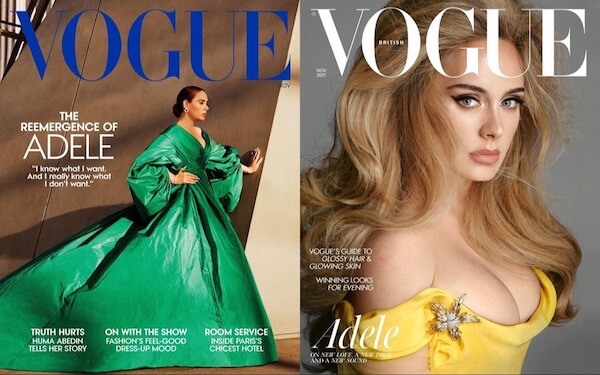 英国版と米国版『VOGUE』がコラボ　両誌で歌手のアデルが表紙を飾る