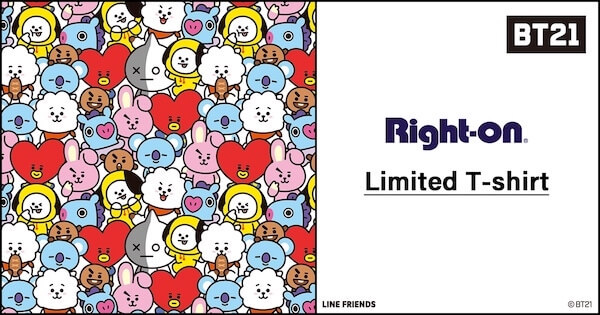 「ライトオン」が「BT21」のオリジナルTシャツを発売